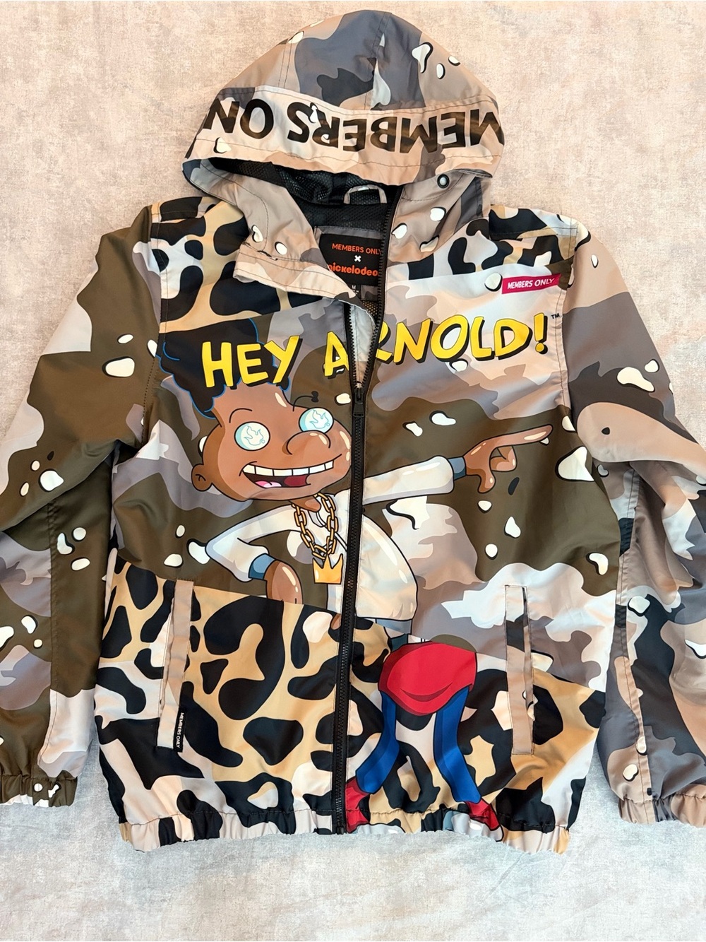 Members Only x Nickelodeon Hey Arnold! Camouflage Windbreaker